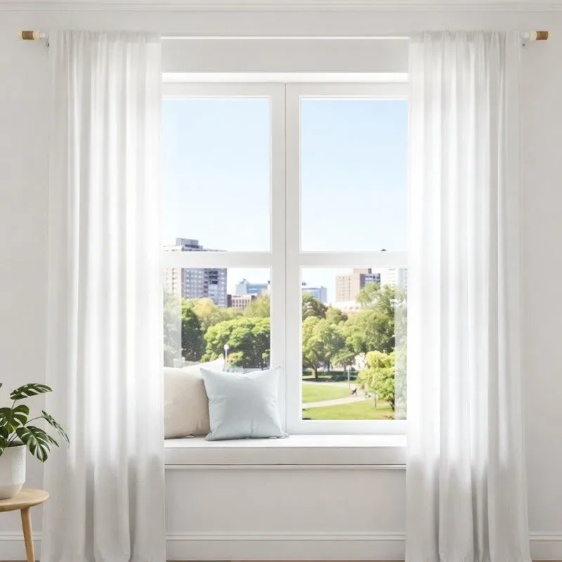 Opaline Extendable 1" Single Curtain Rods With Round Finial & Brackets media 4