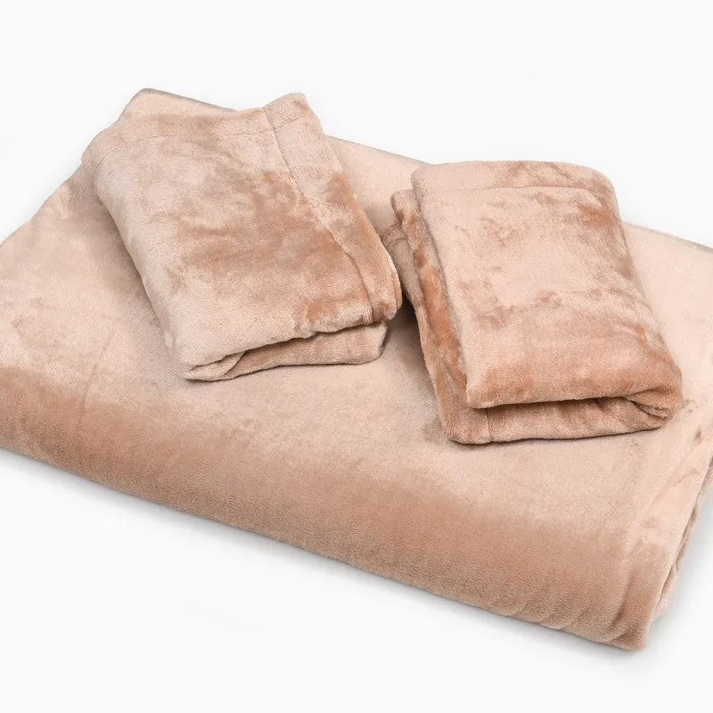 VelvetDream Woolen Bedsheet (Peach) - 150 GSM media 9