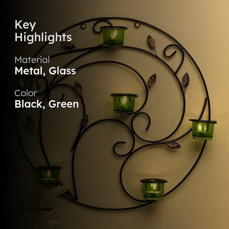Spiral Twig Candle Holder - Green media 2