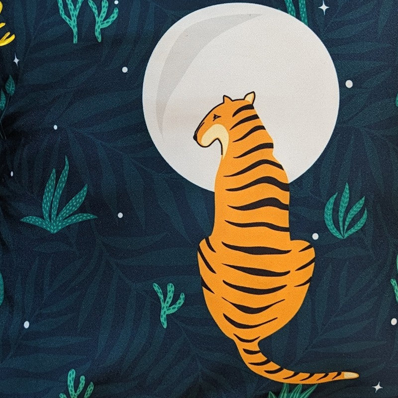 Jungle Tiger & Full Moon Cushion Covers