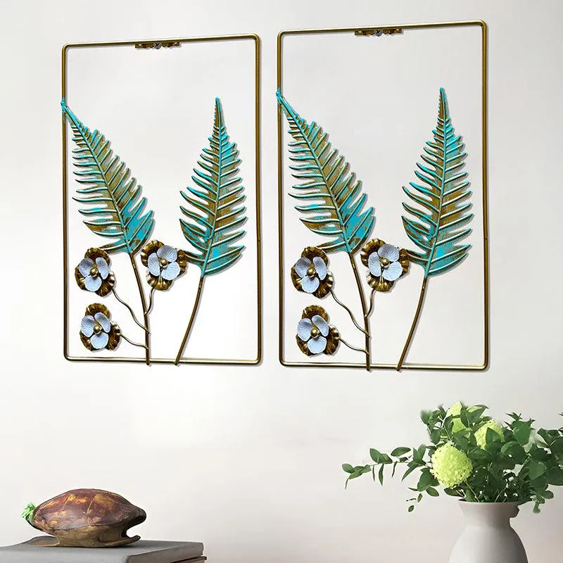 Sculpted Ferns Metal Wall Accent - Set Of Two media 1