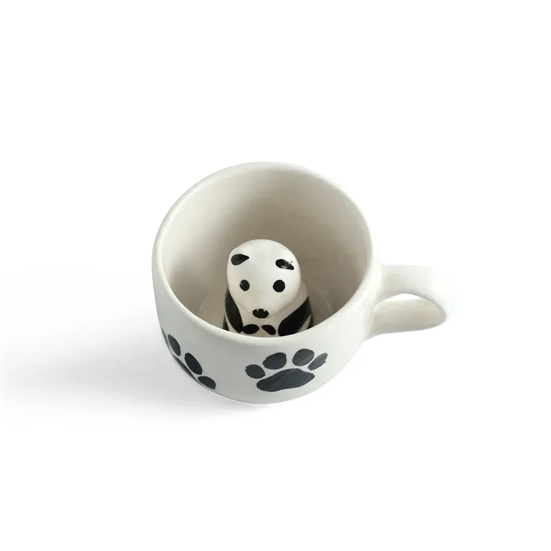 Furry Ceramic Tea Cup (210 mL Each) - Set Of Two media 4