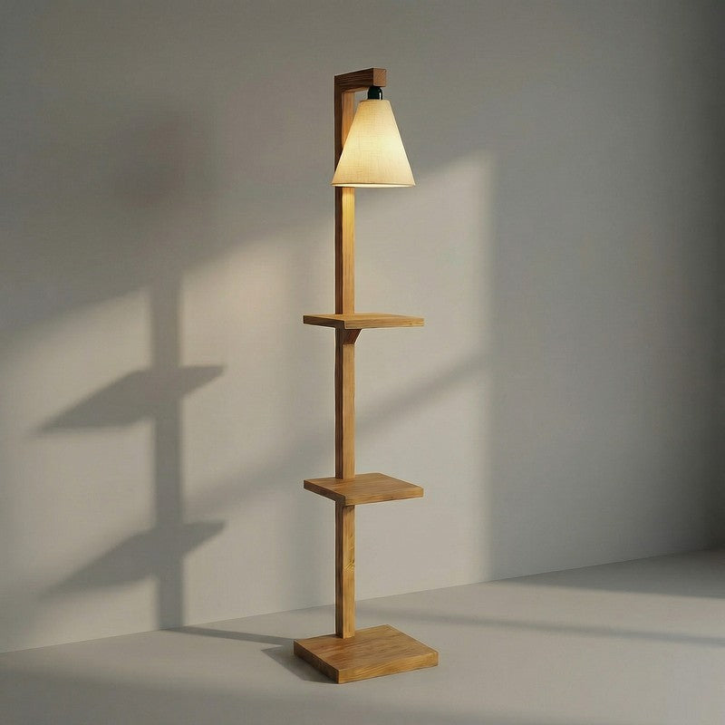 Canova Shelf Wooden Floor Lamp image 7