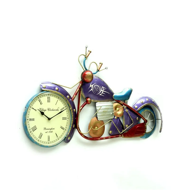 Bike Inspired Decorative Metal Wall Clock media 5