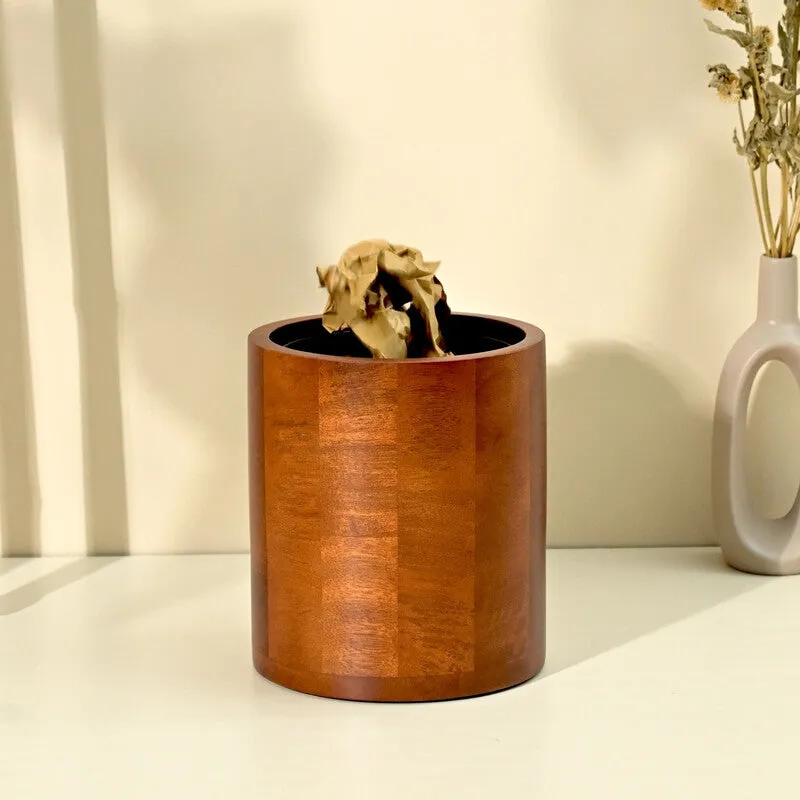 Chara Round Wooden Dustbin media 7