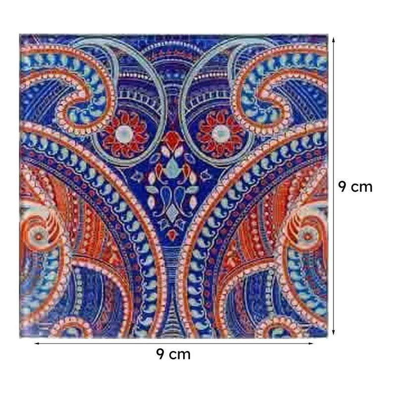 Illuminating Paisley Wooden Square Coaster - Set Of Four media 5