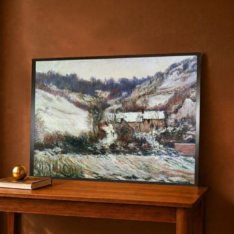 Snow Near Falaise Canvas Wall Painting - 12 x 9 Inches