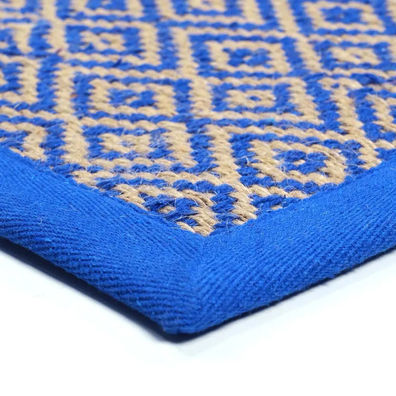 Saral Home TerraTread Anti-Slip Jute Cotton Area Rug - Blue media 5
