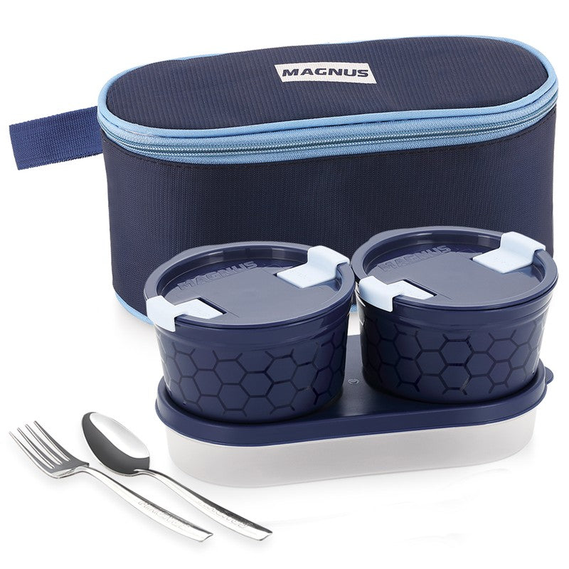 Elvra Pack Lunch Box with Lunch Bag - Four Piece Set media 3
