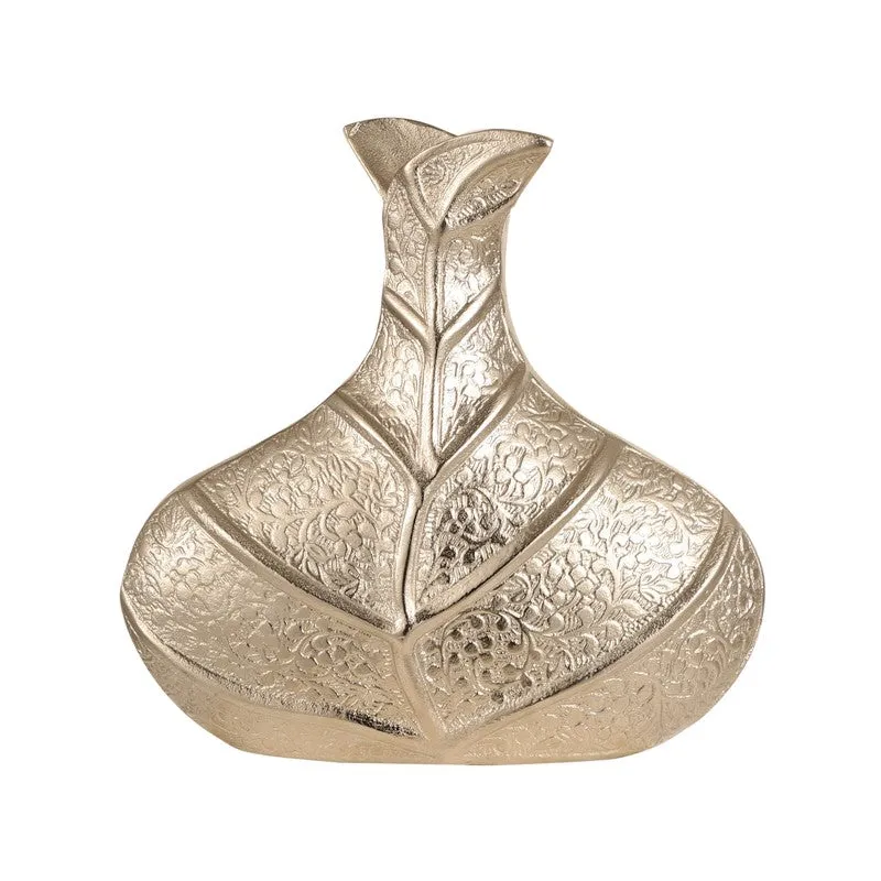 Leafara Aluminium Vase - Silver media 3