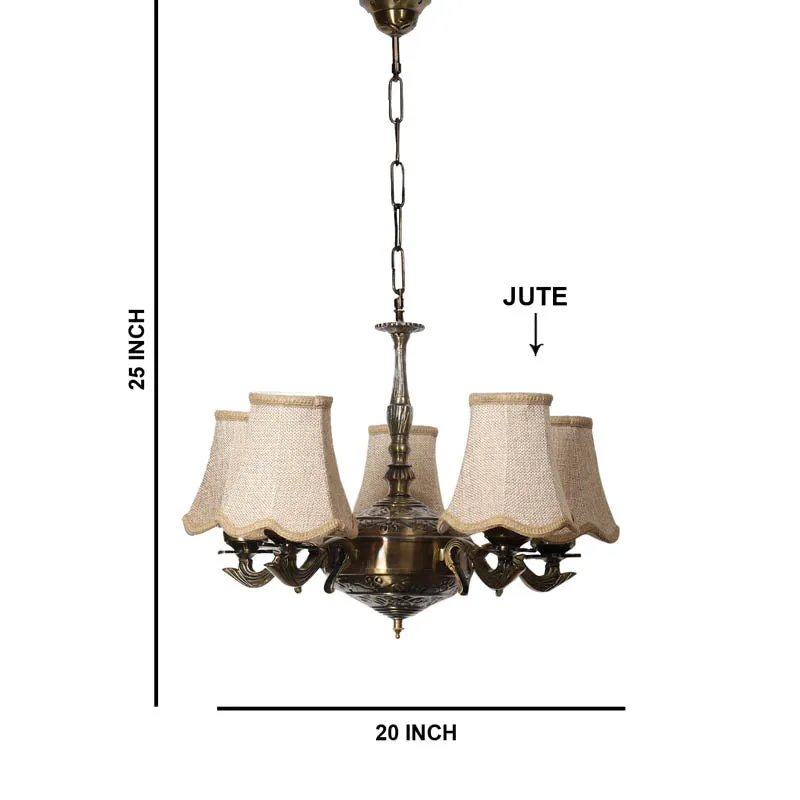 Vetro Conical Golden Antique Ceiling Lamp media 6