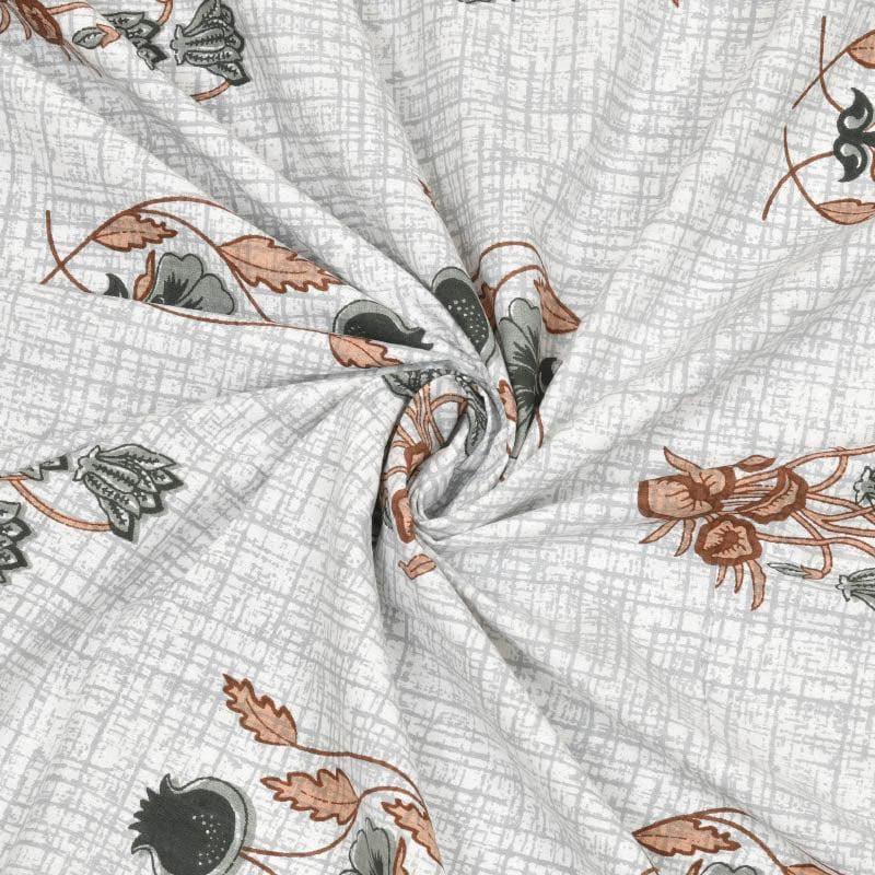 Mustafa Printed Cotton Bedsheet (Grey) - 240 TC media 5