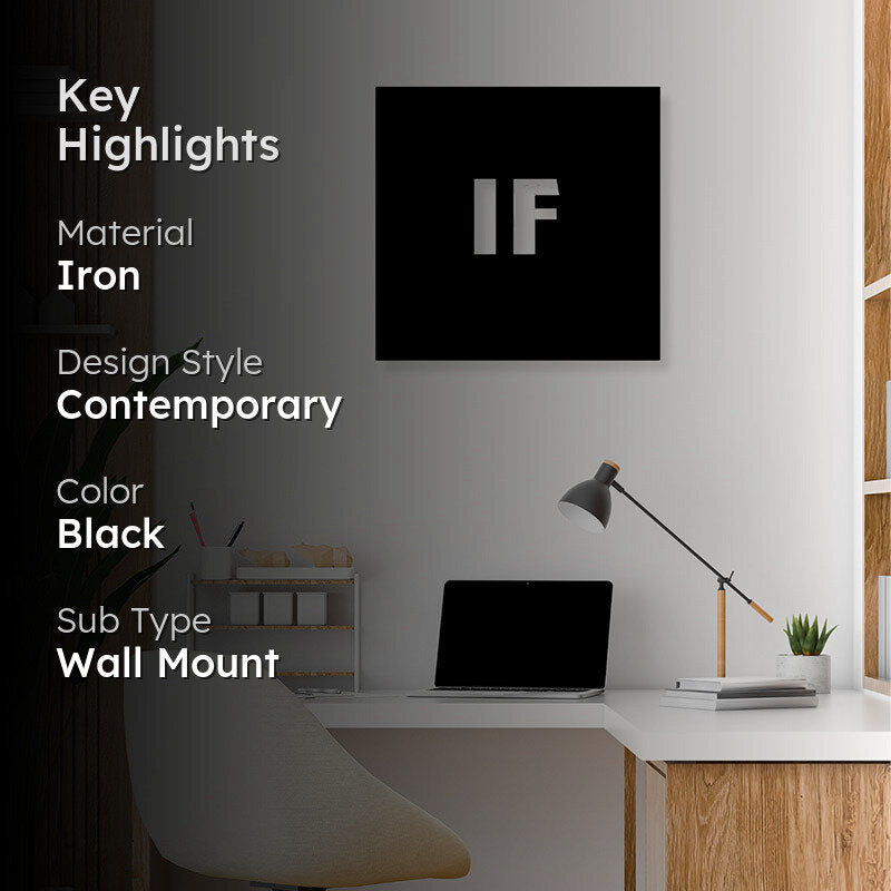 If Typograpy Iron Wall Accent media 2