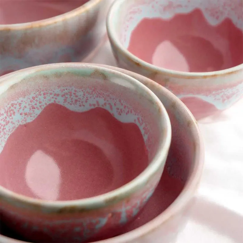 Aldia Pink Handmade Ceramic Snack Bowl - 250 ML media 4