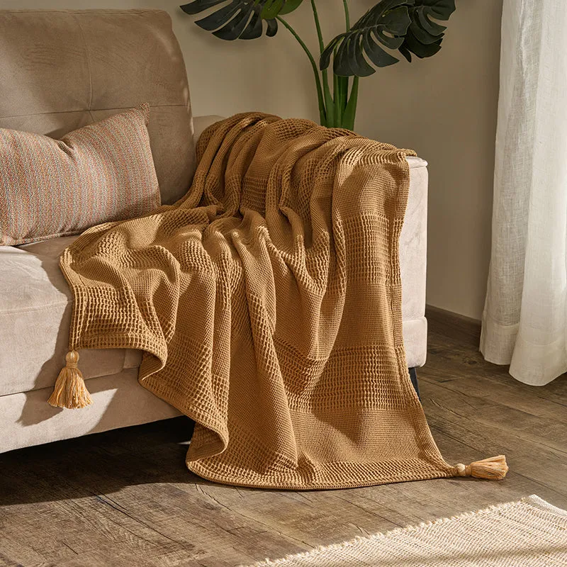 Cozyra Cotton Throw - Brown media 1