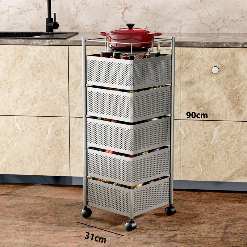 Movra Five Tier Trolley - Silver media 8
