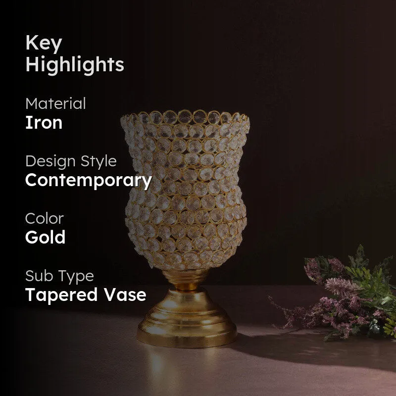 Irellis Blossom Vase - Gold media 2