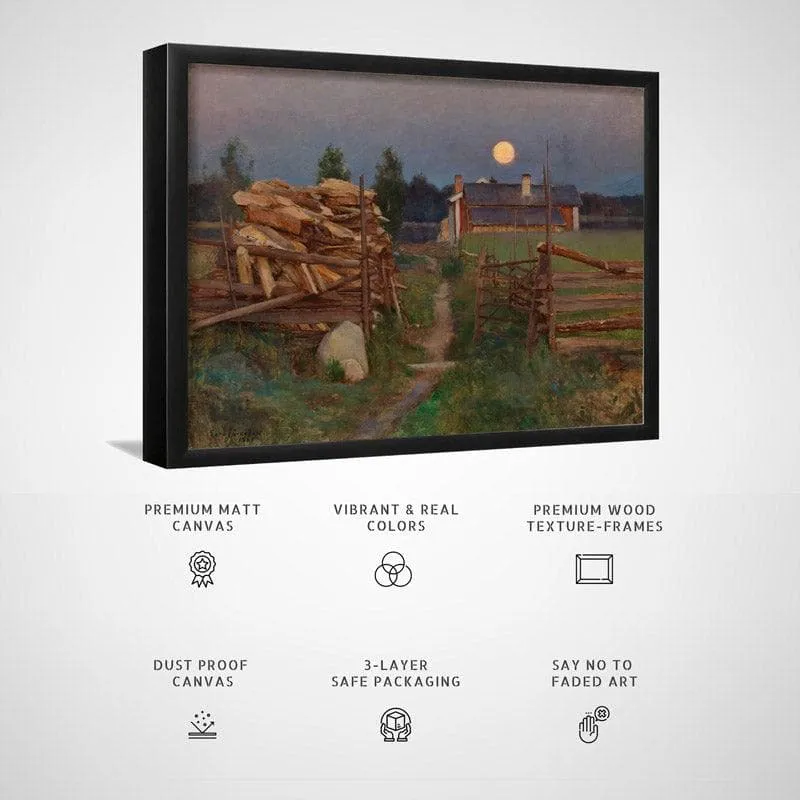 Summer Night Moon By Eero J?rnefelt - Black Frame media 6