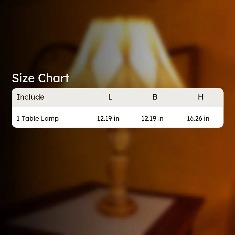 Zenrae Smocked Wooden Table Lamp - Ivory media 10