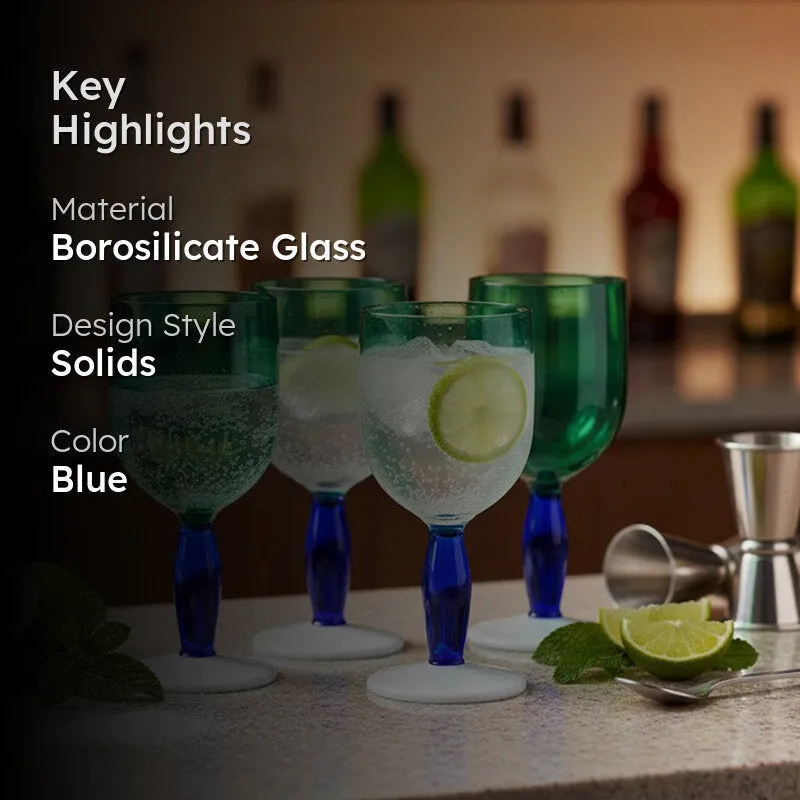 Lime Twist Goblet Glasses(280 mL) - Set Of Four media 2