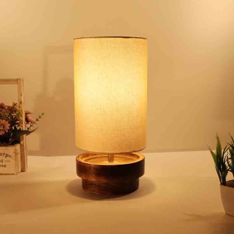 Retrospection Fabric Table Lamp - Brown,Beige