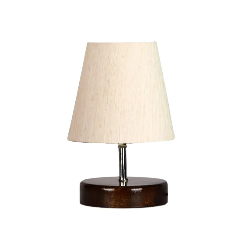 Maxa Fabric Table Lamp - White,Brown media 4
