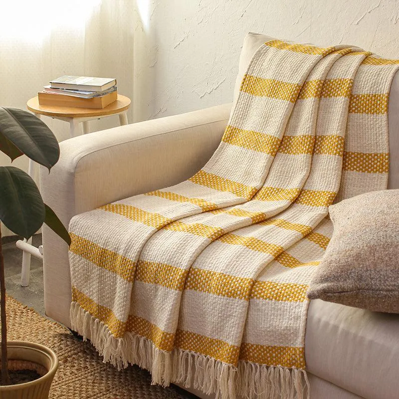 Ardella Cotton Throw - Yellow - 1