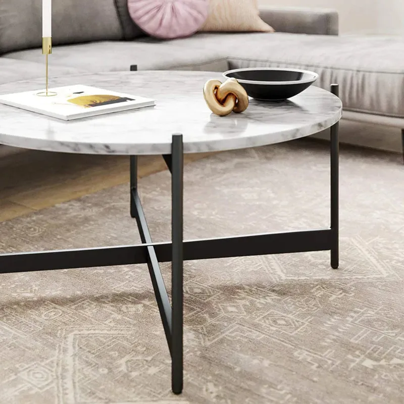 Equinox Accent Table with Marble Top media 4