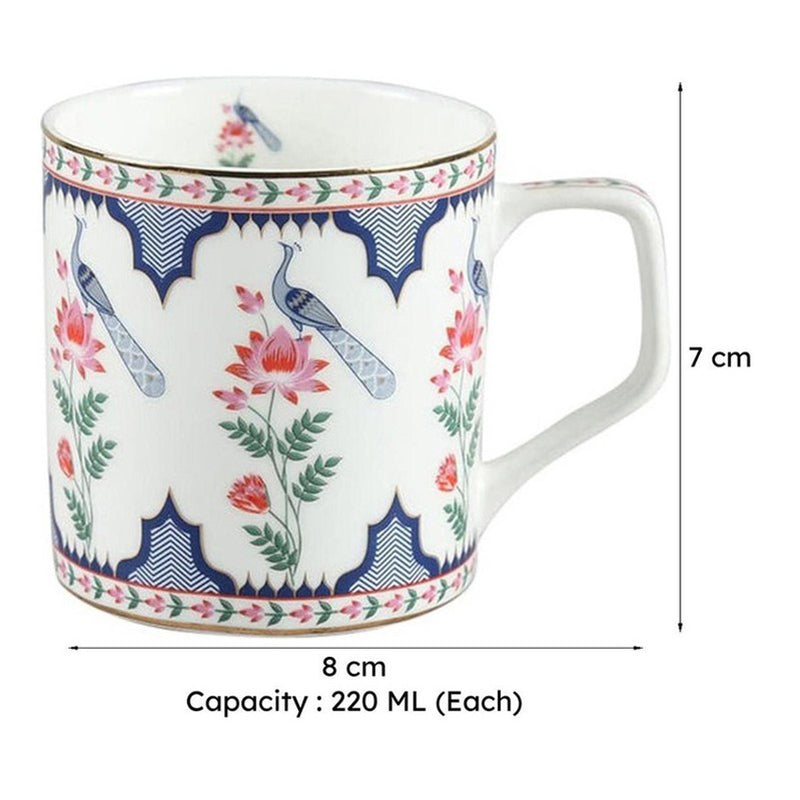 India Circus Bone China Tea Cup (250 mL Each) -  Set of Six media 8