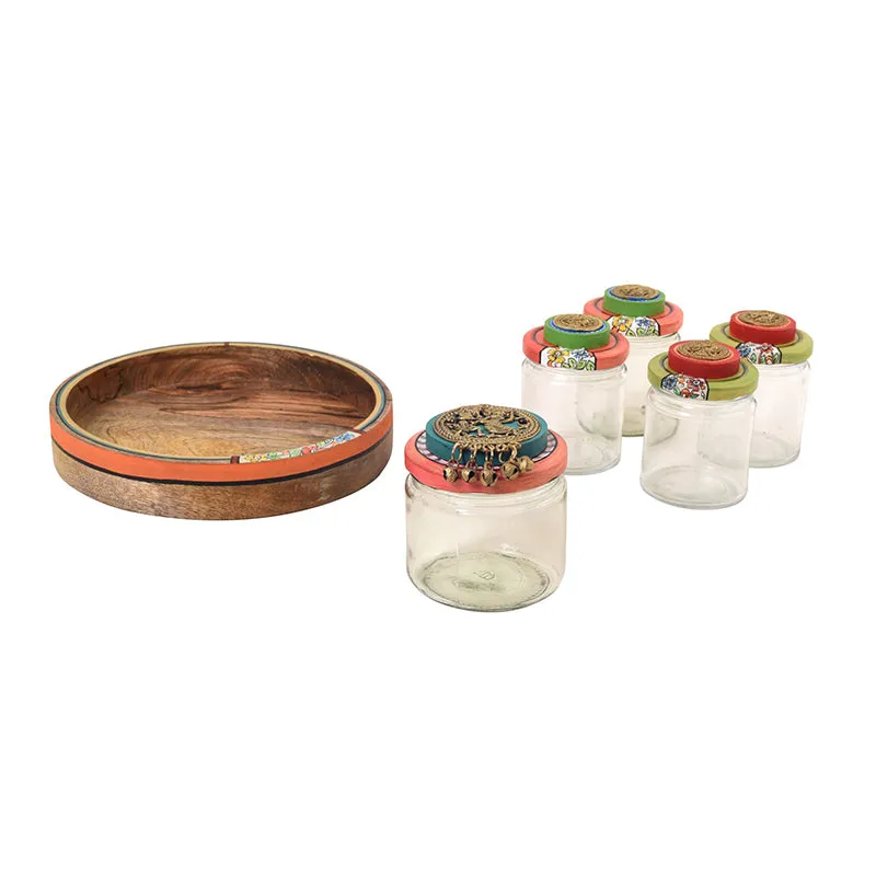 Dharohar Jar Set With Tray - Six Piece Set media 5