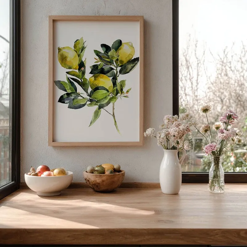 Lemon Luxe Archival Canvas Wall Art - Brown media 6