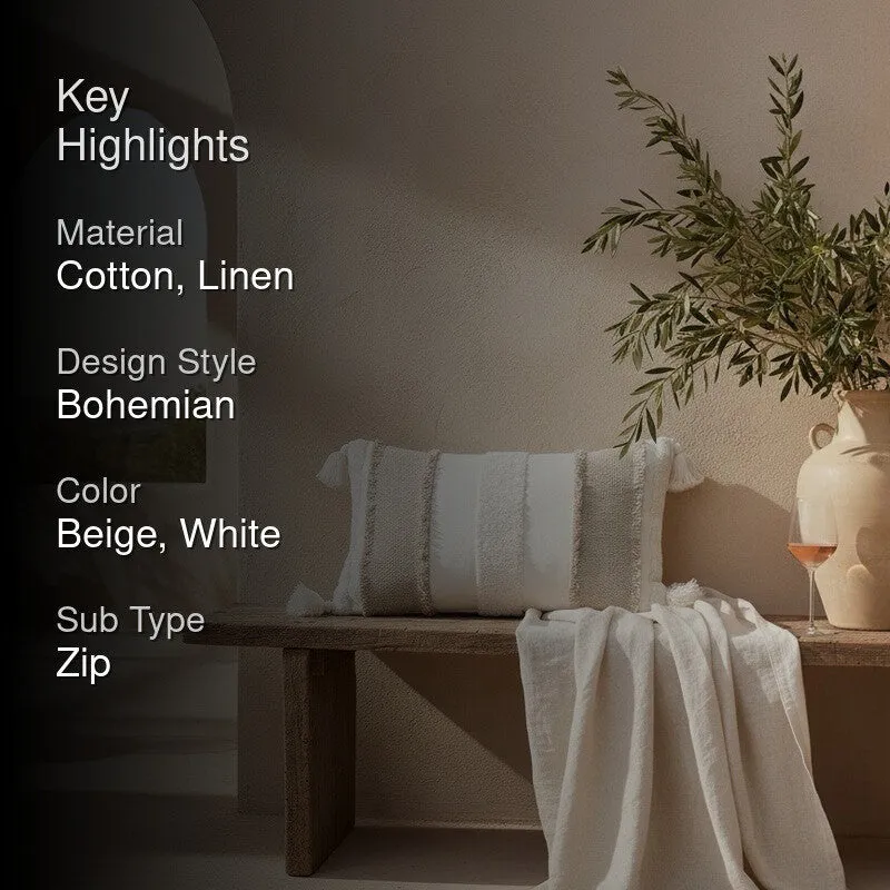 Cazy Stripe Tufted Cushion Cover media 2
