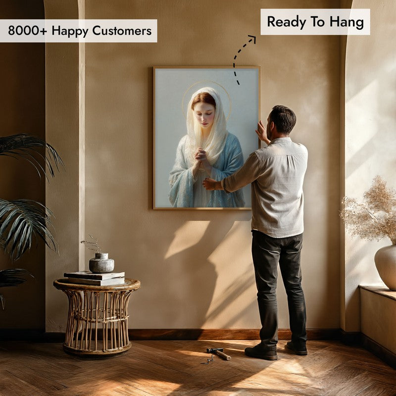 Faith & Grace Archival Paper Wall Painting With Brown Frame media 5