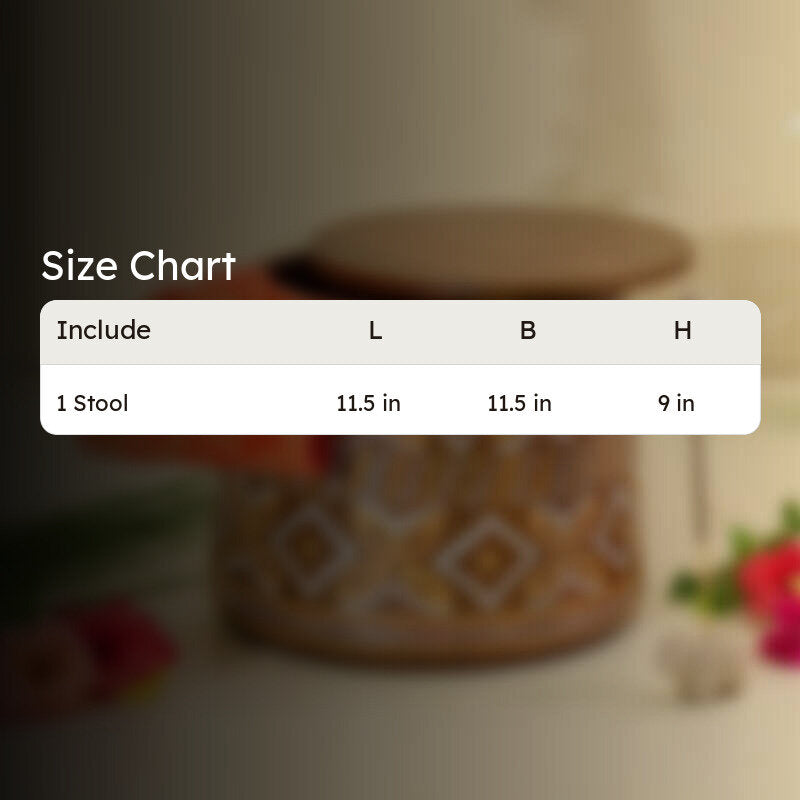 Mandira Pooja Stool With Storage media 9