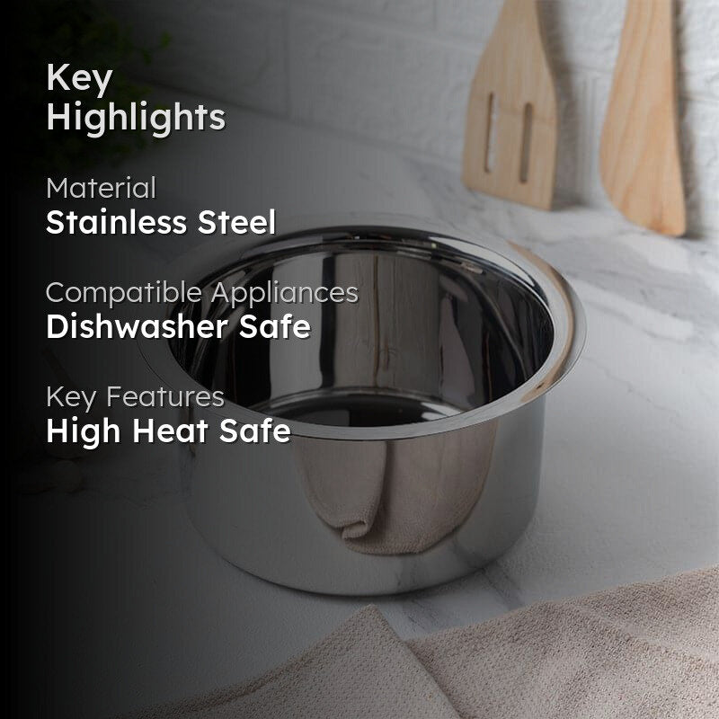 Avsa Stainless Steel Pateela - 1400 mL / 7 Inches media 2