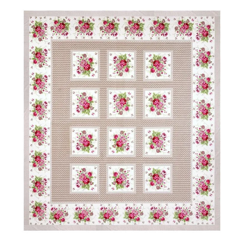 Neve Floral Cotton Bedsheet (Brown,Pink) - 180 TC media 5
