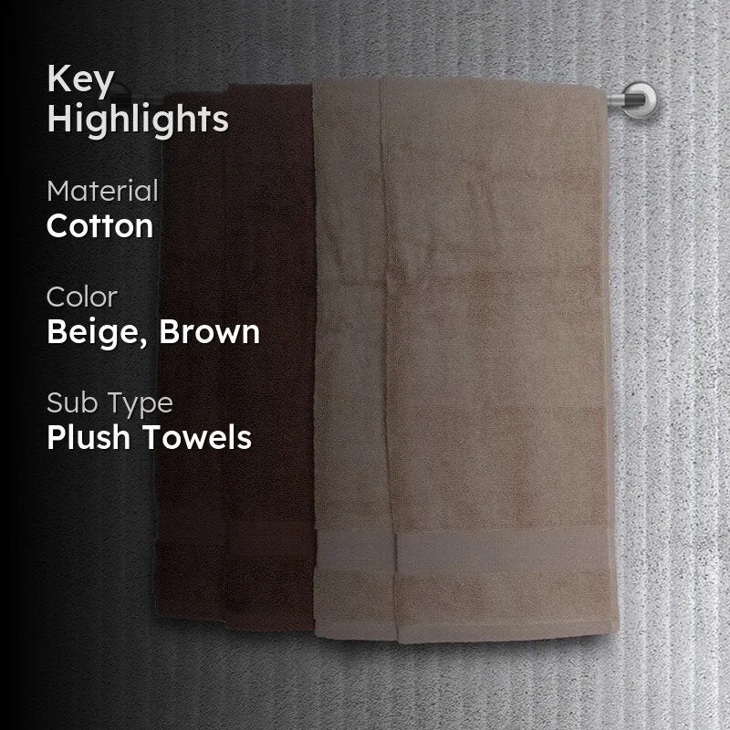 Nuage Cotton Hand & Face Towel (Brown & Beige) - Set Of Four media 2