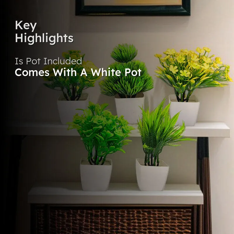 Mod Sprig Artificial Plant With Pot - Set Of Five media 2