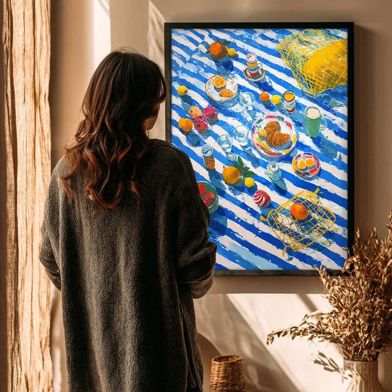 Citrus Brunch Canvas Wall Painting - Black Frame media 4