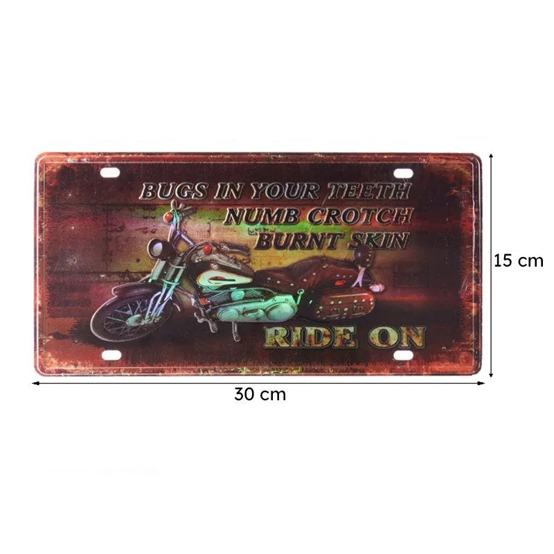 Motor Ride On Sign Plate Metal Wall Accent media 8