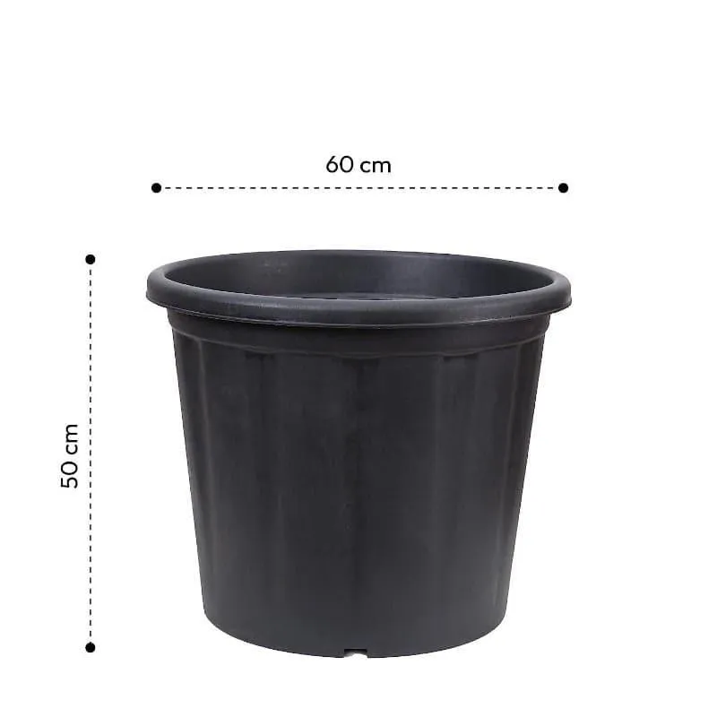 Ugaoo UV Treated Black Plastic Pot (60 CM) - Set Of Three media 5