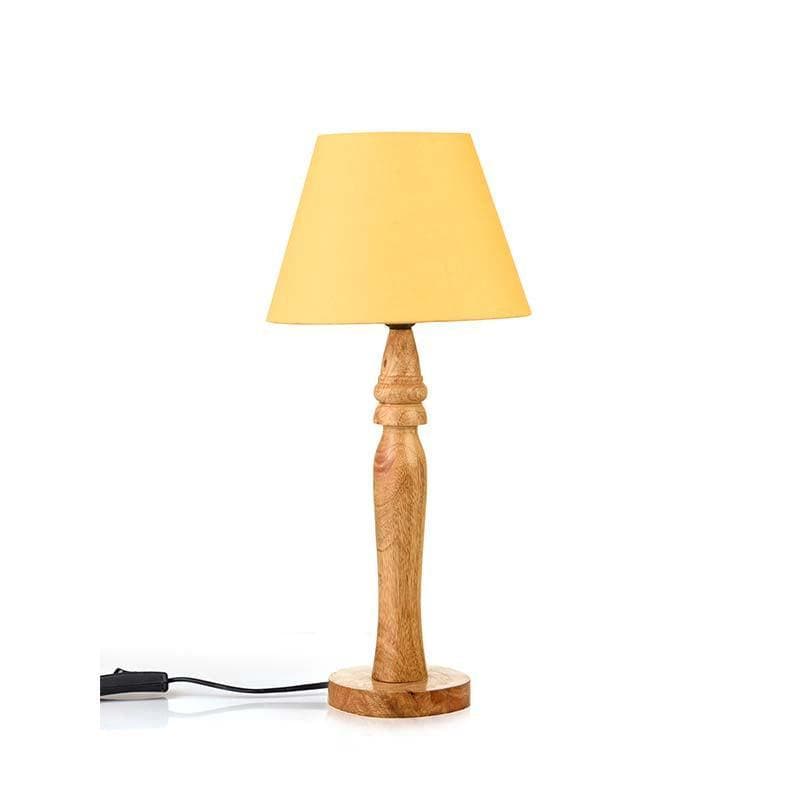 Canary Royal Fabric Table Lamp - Yellow,Brown media 3