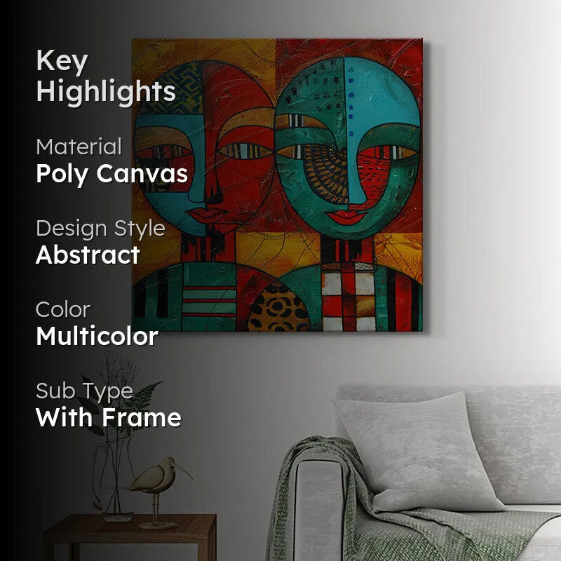Modern Abstract Faces Wall Painting media 2