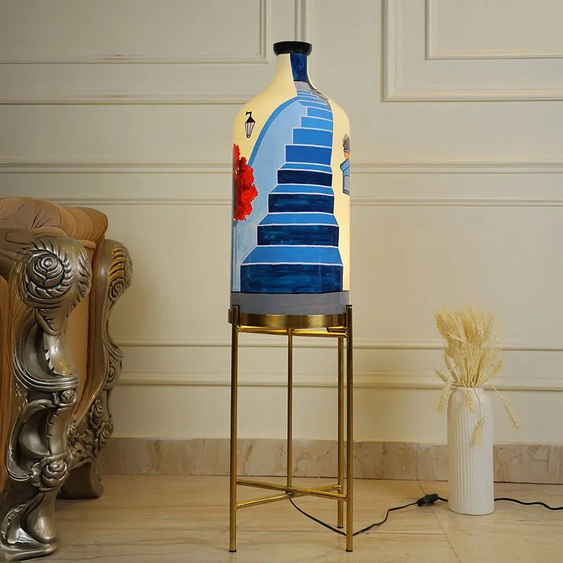 Quaint Flight Glass Floor Lamp With Stand media 3