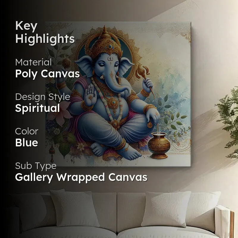 Pillaiyar Wall Poly Canvas Painting media 2