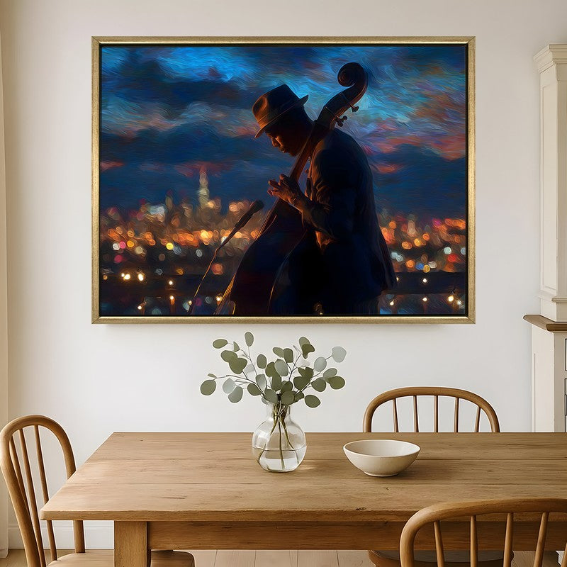 City Serenade Canvas Wall Painting With Frame