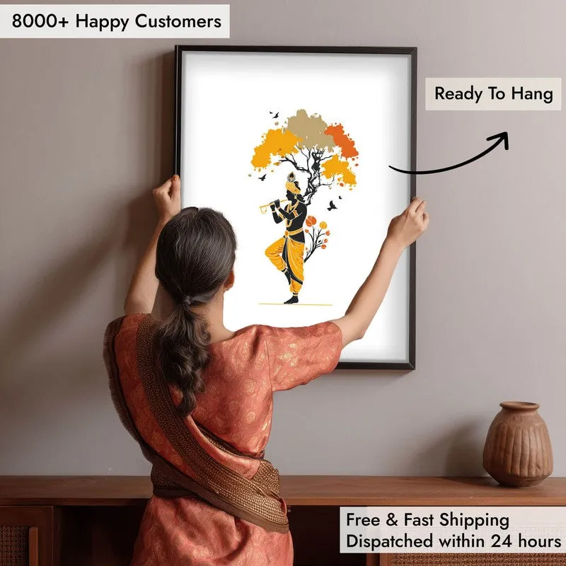 Murli Murari Lord Krishna Archival Paper Wall Art media 5