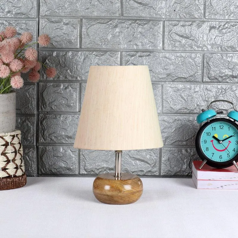 Astrova Fabric Table Lamp - White,Brown media 3