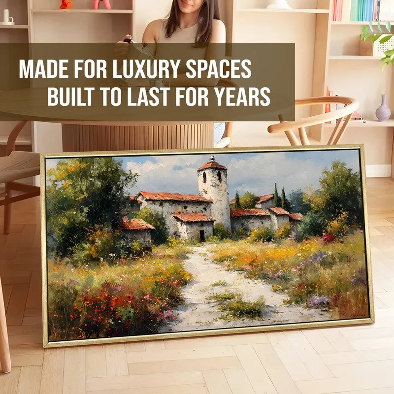 Rustic Serenity Canvas Wall Painting With Frame media 5