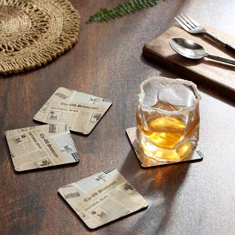 Newspaper Edit Coaster - Set Of Four media 1